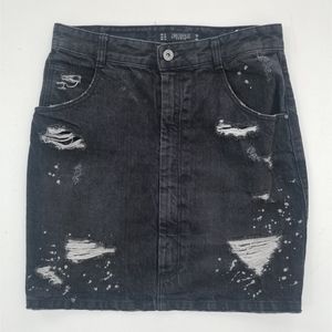 Zara Trafaluc high-waist denim skirt